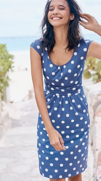 boden blue spotty dress